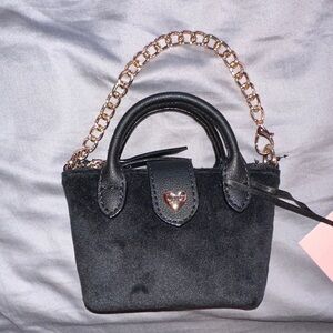 Juicy couture Elegant Black mini Handbag with Gold Chain